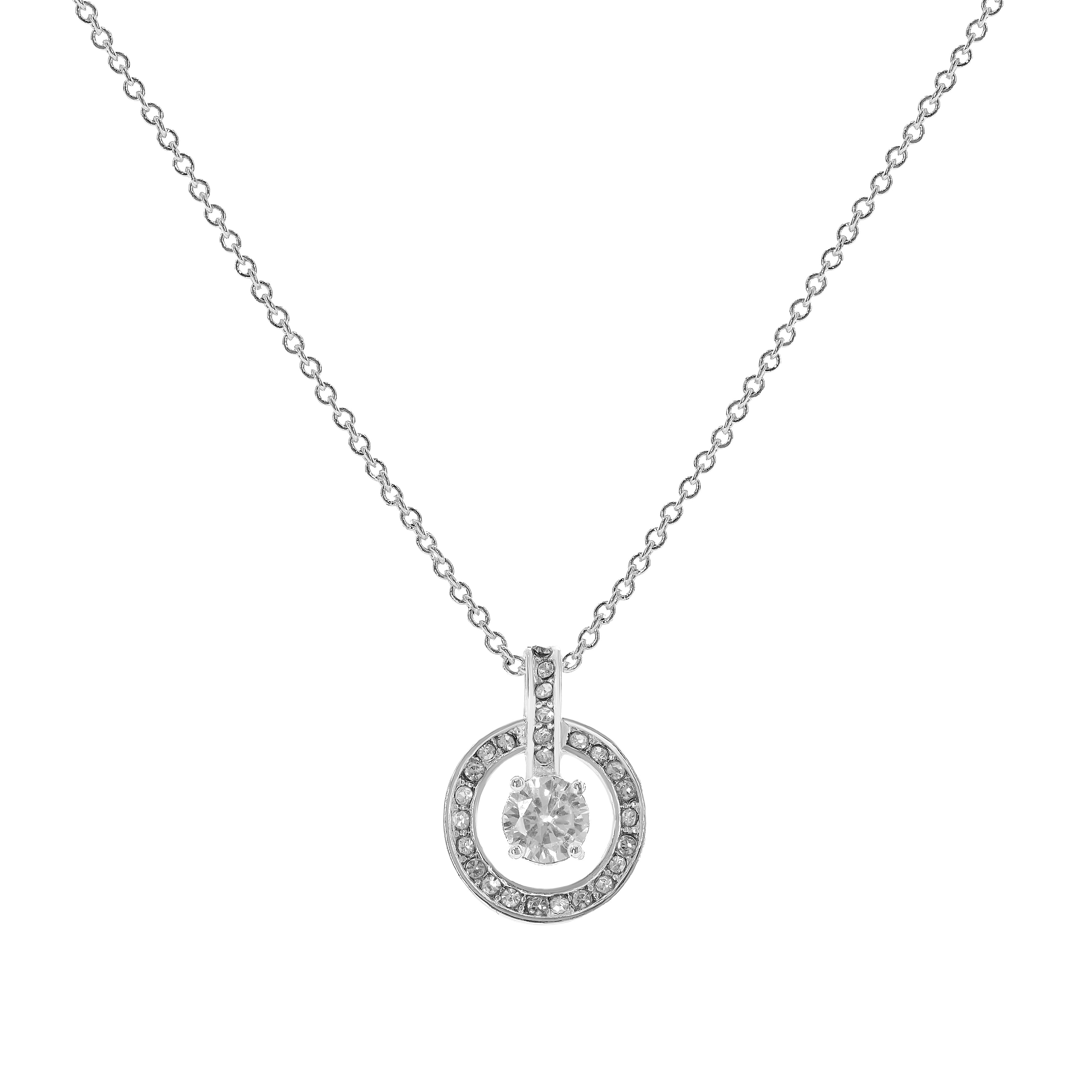 Danecraft Cubic Zirconia Pendant Necklace & Earrings Set