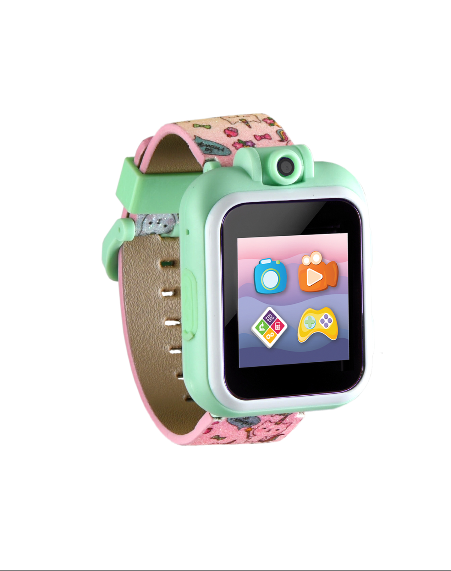 PlayZoom 2 Kids Smartwatch: Tie Dye Unicorn Cats and Ice Cream Print affordable smart watch