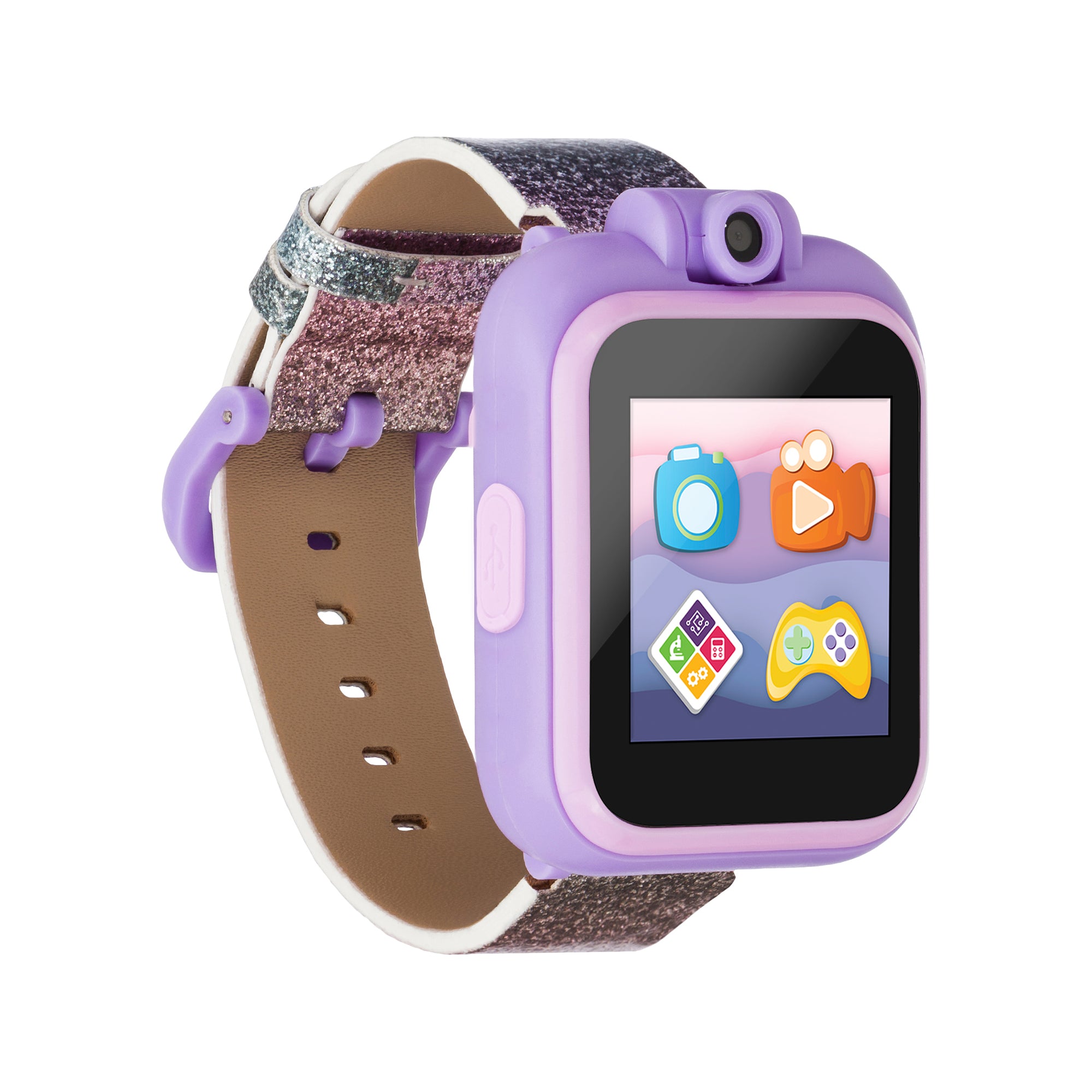 PlayZoom 2 Kids Smartwatch with Headphones: Purple Glitter affordable smart watch with headphone